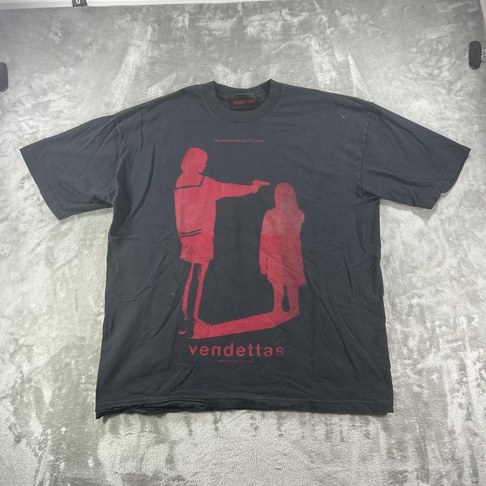 Vendettas Shirt Mens XL Black Rated R Violence Graphic Cult Classic Tee